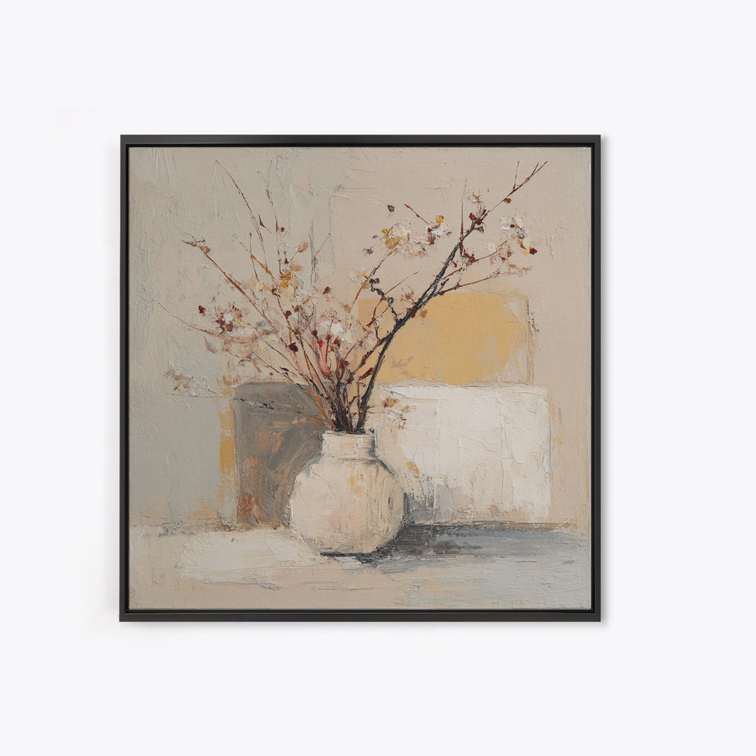 Large Neutral Still Life Framed Canvas Print, Above Sofa Art, Coastal Wall Art, Living Room Decor, Fine Art, Statement, ASA-1x1-62