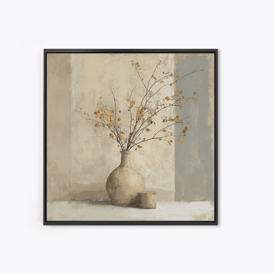 Large Neutral Still Life Canvas Print, Above Sofa Art, Minimalist Wall Art, Living Room Decor, Oil Painting, Statement, ASA-1x1-86