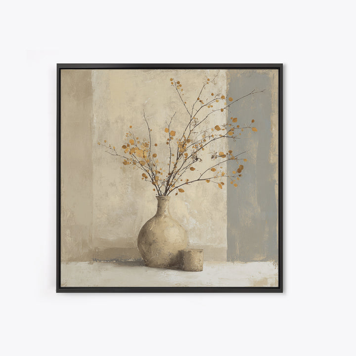 Large Neutral Still Life Canvas Print, Above Sofa Art, Minimalist Wall Art, Living Room Decor, Oil Painting, Statement, ASA-1x1-86