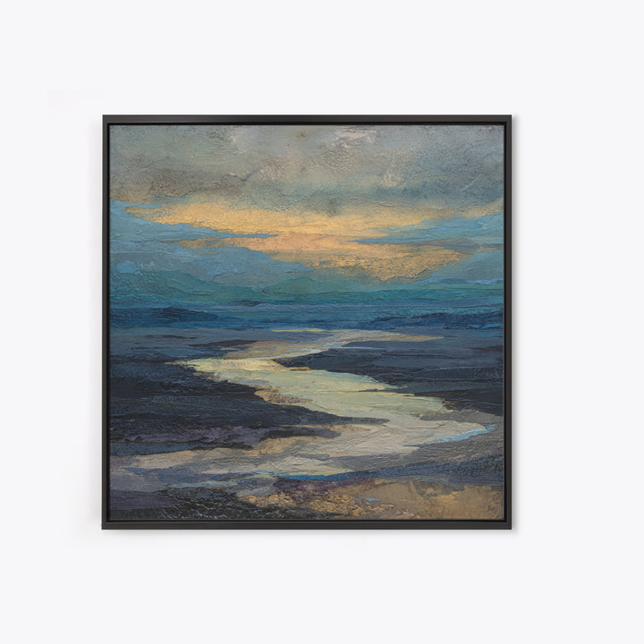 Abstract River Bends Canvas Print, Above Sofa Art, Botanical Wall Art, Living Room Decor, Abstract Art, Statement, ASA-1x1-95