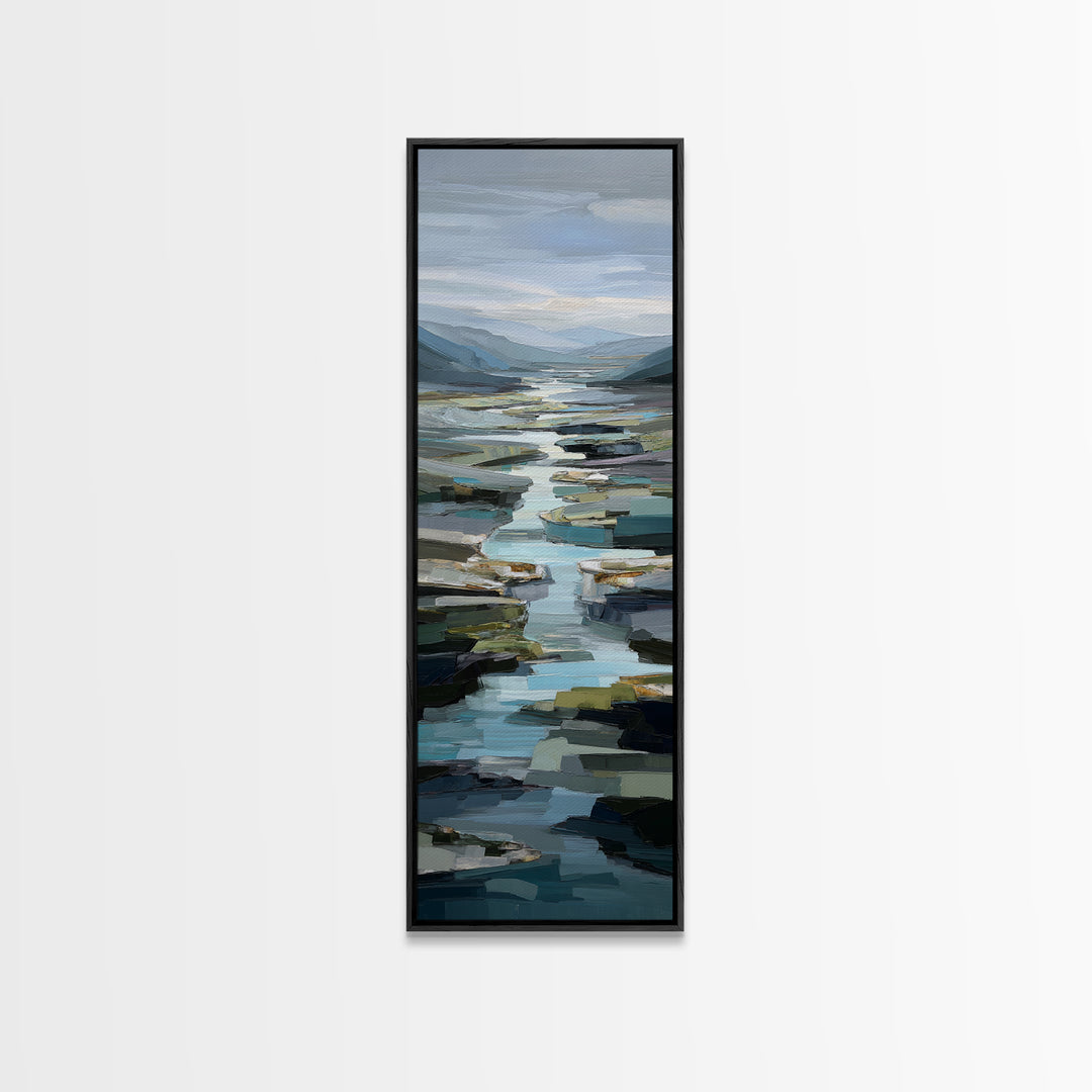 Abstract River Bends Canvas Print, Above Sofa Art, Living Room Decor, Fine Art, Statement 311, Set of Prints, Above Bed Decor, ASA-1x3-11