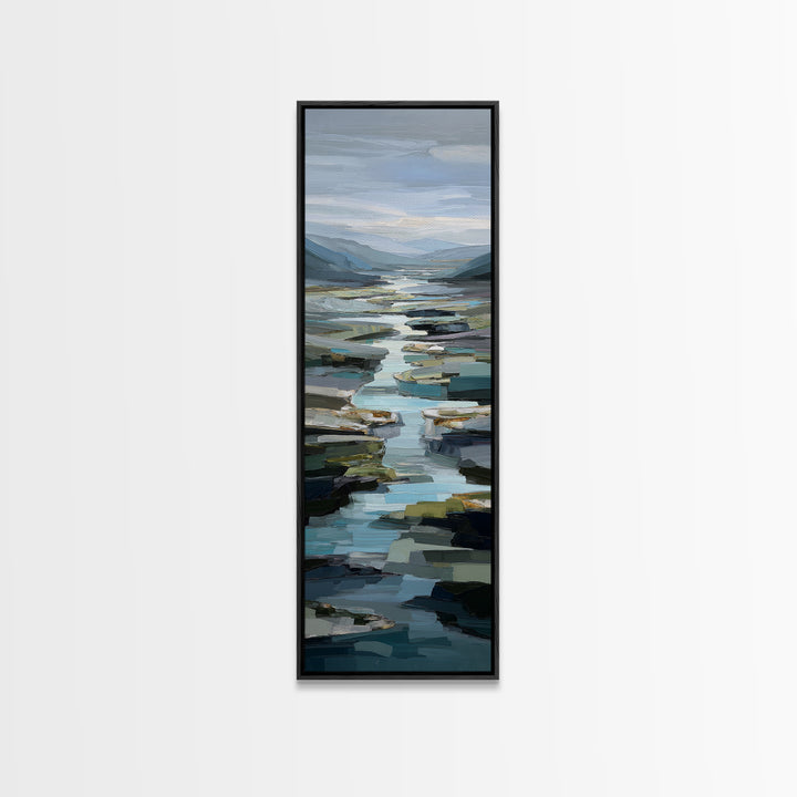 Abstract River Bends Canvas Print, Above Sofa Art, Living Room Decor, Fine Art, Statement 311, Set of Prints, Above Bed Decor, ASA-1x3-11