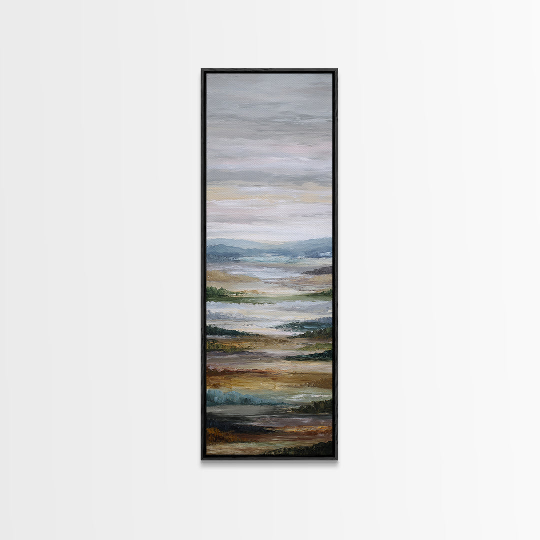 Oversized Abstract Landscape Canvas Print, Above Sofa Art, Bauhaus Print, Living Room Decor, Oil Painting, Statement, ASA-1x3-13