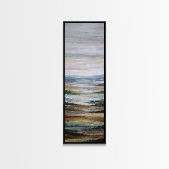Oversized Abstract Landscape Canvas Print, Above Sofa Art, Bauhaus Print, Living Room Decor, Oil Painting, Statement, ASA-1x3-13