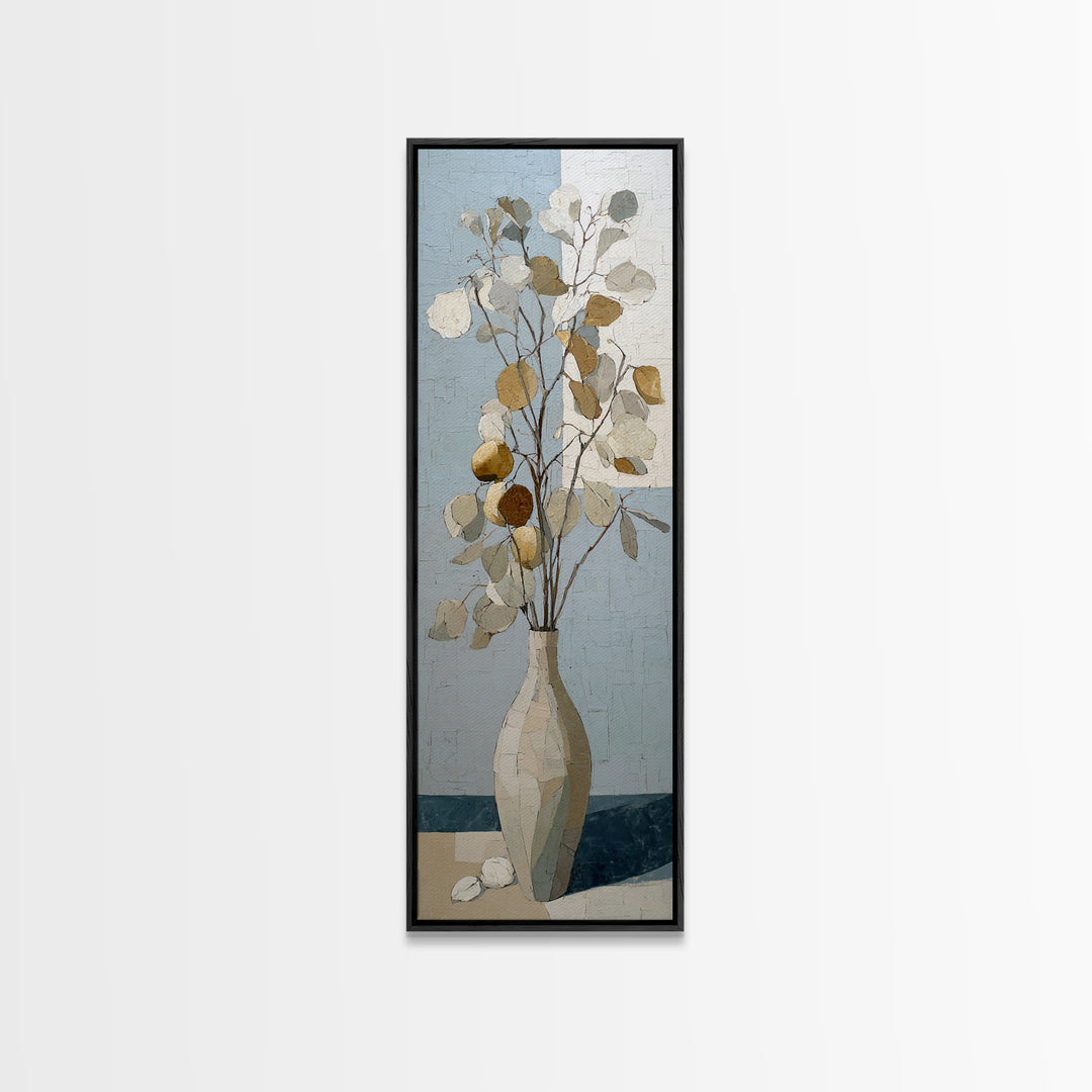 Large Neutral Still Life Canvas Print, Above Sofa Art, Living Room Wall Art, Living Room Decor, Watercolor Art, Statement, ASA-1x3-2