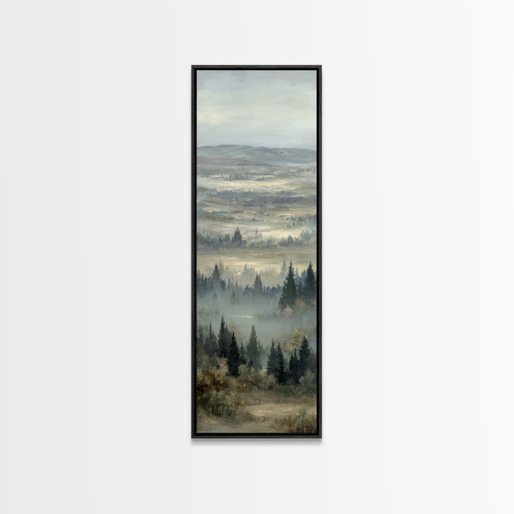 Wide Olive and Beige Meadow Panorama Canvas Print, Above Sofa Art, Canvas Print, Living Room Decor, Oil Painting, Statement, ASA-1x3-22