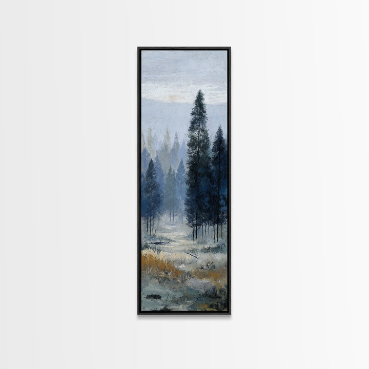 Modern Scandinavian Forest Canvas Print, Above Sofa Art, Luxury Decor, Living Room Decor, Fine Art, Statement, Canvas Wall Art, ASA-1x3-27