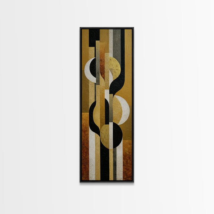Luxury Monochrome Stone Composition Framed Canvas Print, Above Sofa Art, Living Room Decor, Watercolor Art, Statement, ASA-1x3-31