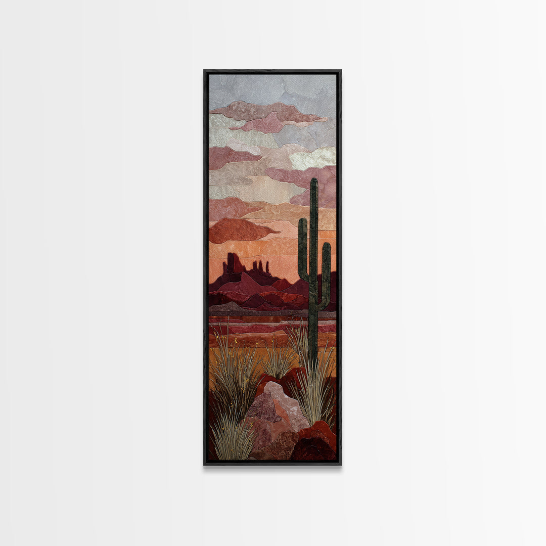 Desert Mesa Panorama Canvas Print, Above Sofa Art, Neutral Decor, Living Room Decor, Fine Art, Statement, Wall Art, Home Decor, ASA-1x3-32