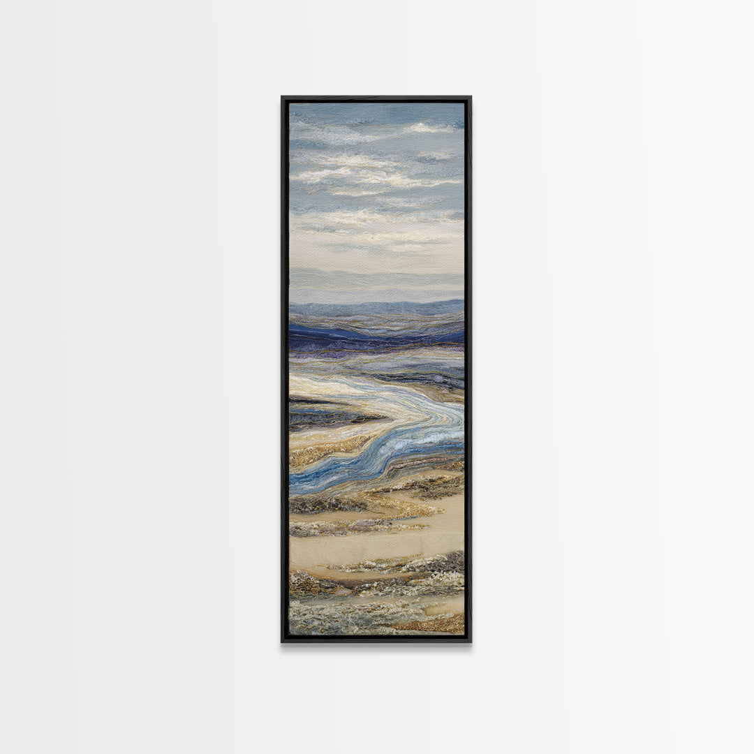 Abstract River Bends Canvas Print, Above Sofa Art, Fine Art Print, Living Room Decor, Abstract Art, Statement, ASA-1x3-35