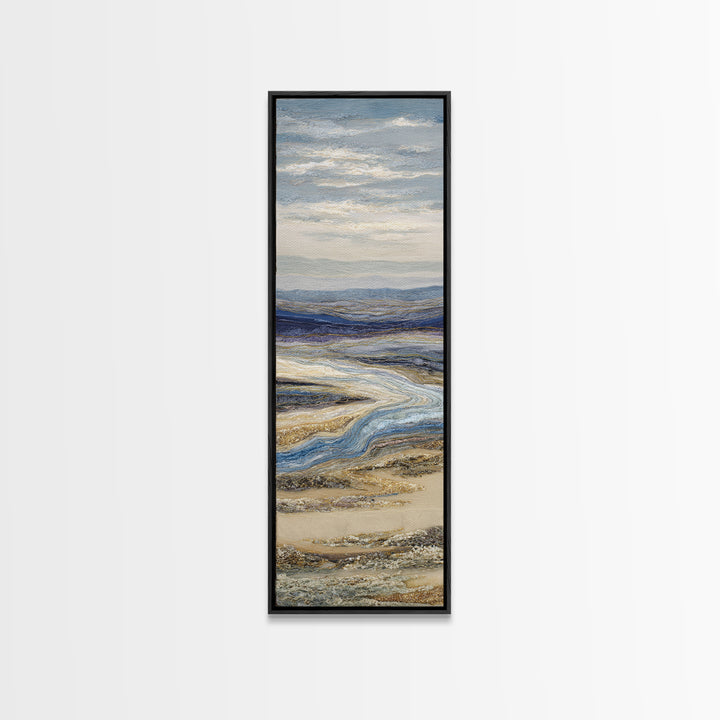 Abstract River Bends Canvas Print, Above Sofa Art, Fine Art Print, Living Room Decor, Abstract Art, Statement, ASA-1x3-35
