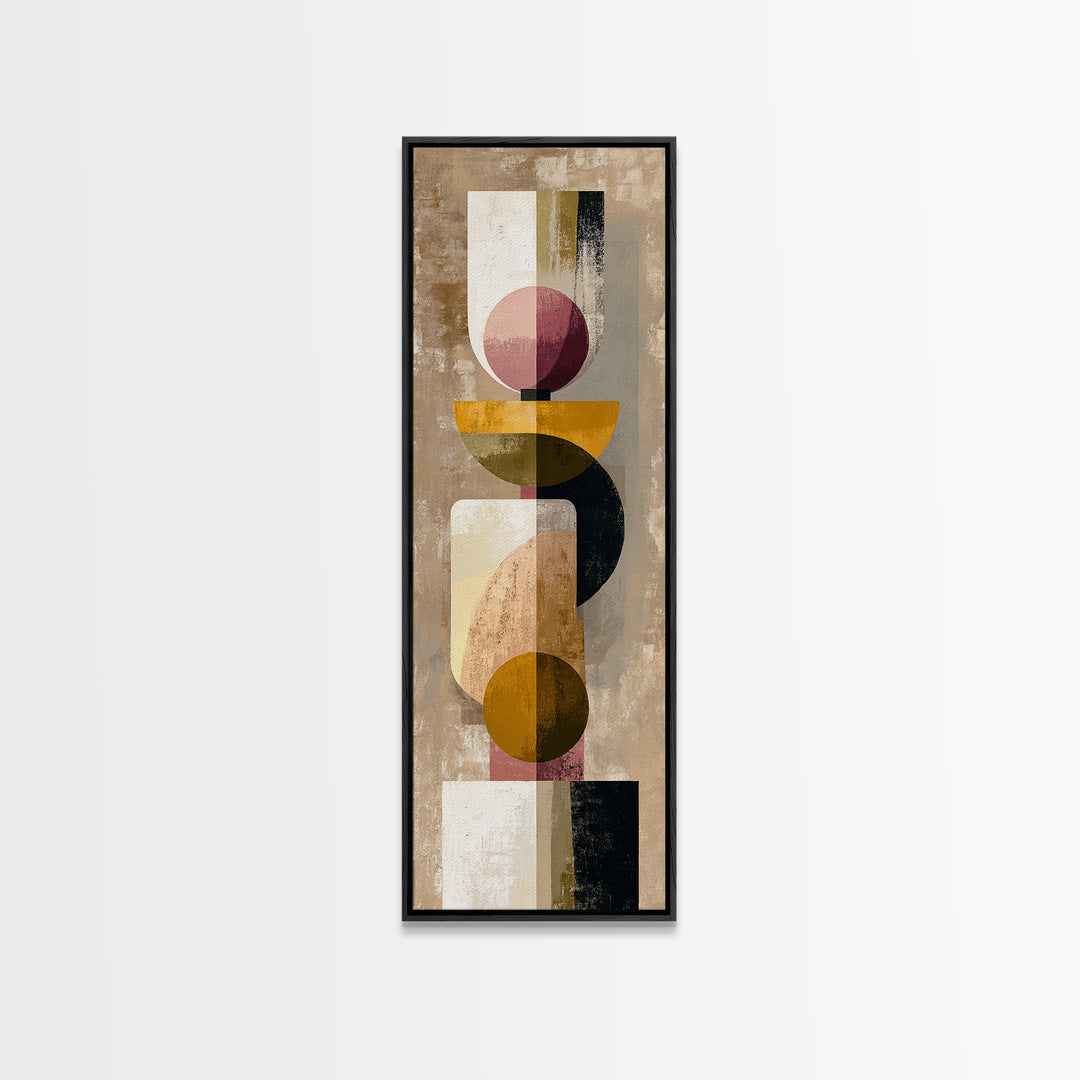 Bold Mid Century Geometric Forms Canvas Print, Above Sofa Art, Room Decor, Living Room Decor, Statement, Farmhouse Decor, ASA-1x3-40