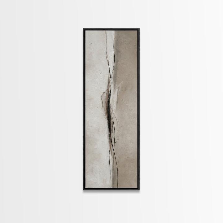 Minimal Black Ink Composition Canvas Print, Above Sofa Art, Statement Artwork, Living Room Decor, Fine Art, Statement, ASA-1x3-44