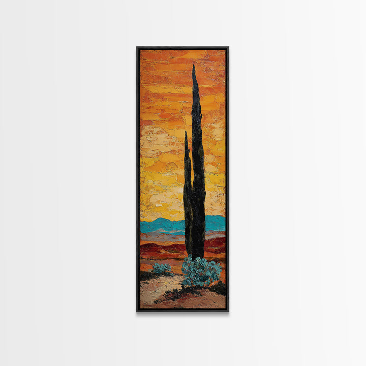 Desert Mesa Panorama Canvas Print, Above Sofa Art, Contemporary Art, Living Room Decor, Fine Art, Statement, Boho Wall Art, ASA-1x3-56