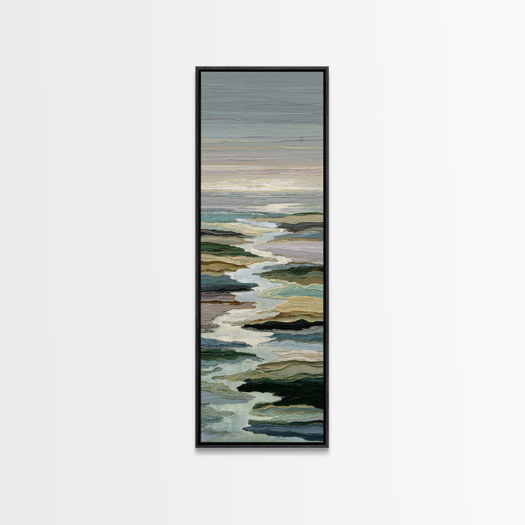 Abstract River Bends Canvas Print, Above Sofa Art, Home Decor, Living Room Decor, Fine Art, Statement, Oversized Wall Art, ASA-1x3-59