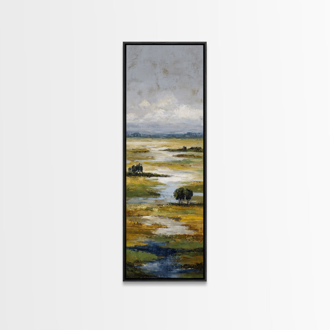 Gallery Style Landscape with Expansive Negative Space Canvas Print, Above Sofa Art, Art Print, Living Room Decor, Statement, ASA-1x3-60