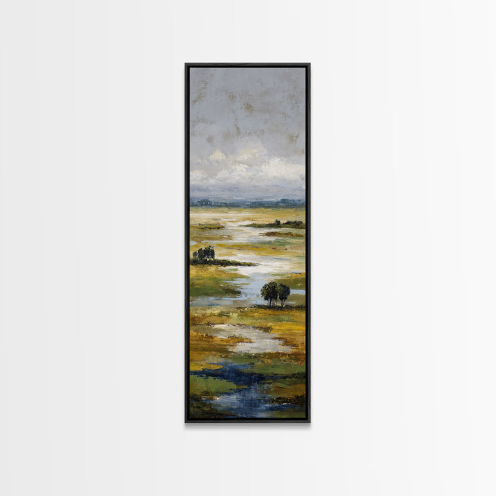 Gallery Style Landscape with Expansive Negative Space Canvas Print, Above Sofa Art, Art Print, Living Room Decor, Statement, ASA-1x3-60