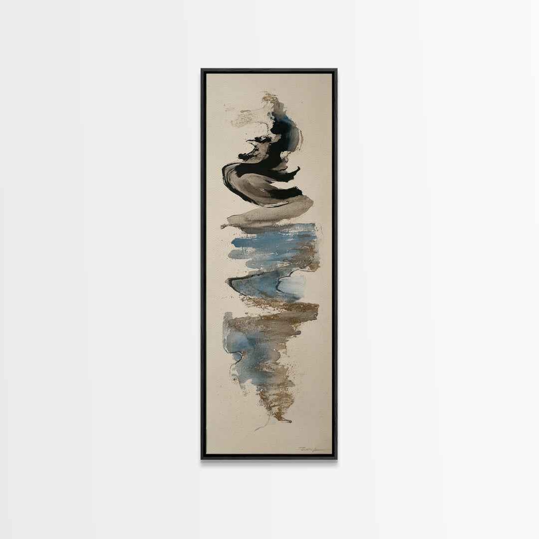 Minimal Black Ink Composition Canvas Print, Above Sofa Art, Printable Wall Art, Living Room Decor, Fine Art, Statement, ASA-1x3-68