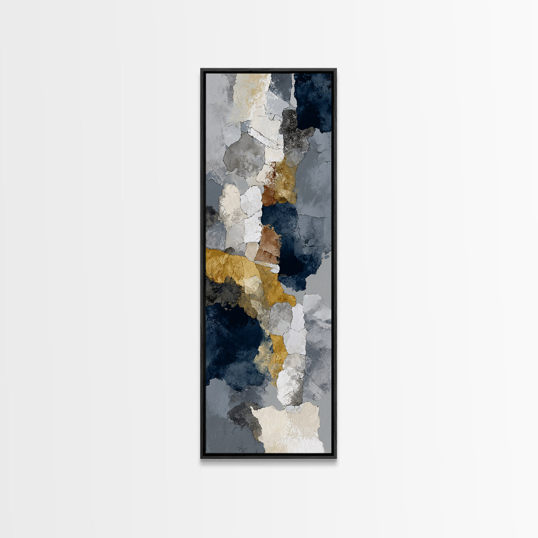 Luxury Monochrome Stone Composition Canvas Print, Above Sofa Art, Modern Decor, Living Room Decor, Fine Art, Statement, ASA-1x3-7