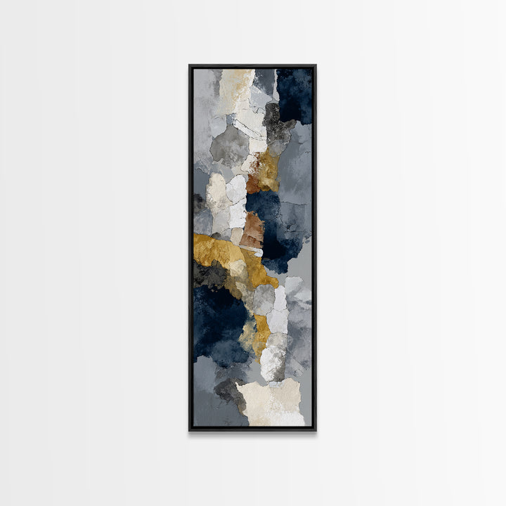 Luxury Monochrome Stone Composition Canvas Print, Above Sofa Art, Modern Decor, Living Room Decor, Fine Art, Statement, ASA-1x3-7