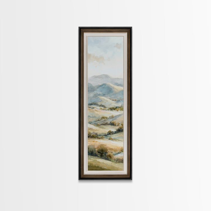 Sunlit Rolling Hills Canvas Print, Above Sofa Art, Wall Decor, Living Room Decor, Fine Art, Statement, Contemporary Art, ASA-1x3-77