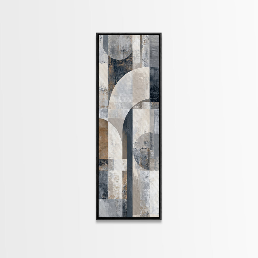 Luxury Monochrome Stone Composition Framed Canvas Print, Above Sofa Art, Canvas Wall Art, Living Room Decor, Statement, ASA-1x3-79