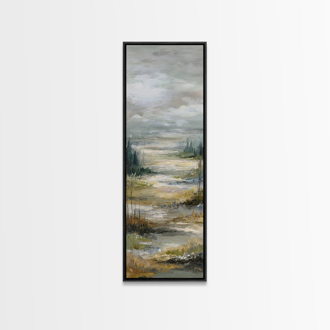Oversized Abstract Landscape Canvas Print, Above Sofa Art, Art Print, Living Room Decor, Fine Art, Statement, Textured Wall Art, ASA-1x3-85