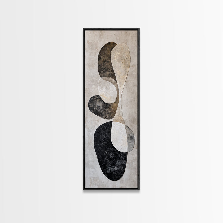 Large Modern Organic Shapes Canvas Print, Above Sofa Art, Neutral Decor, Living Room Decor, Abstract Art, Statement, Wall Art, ASA-1x3-86