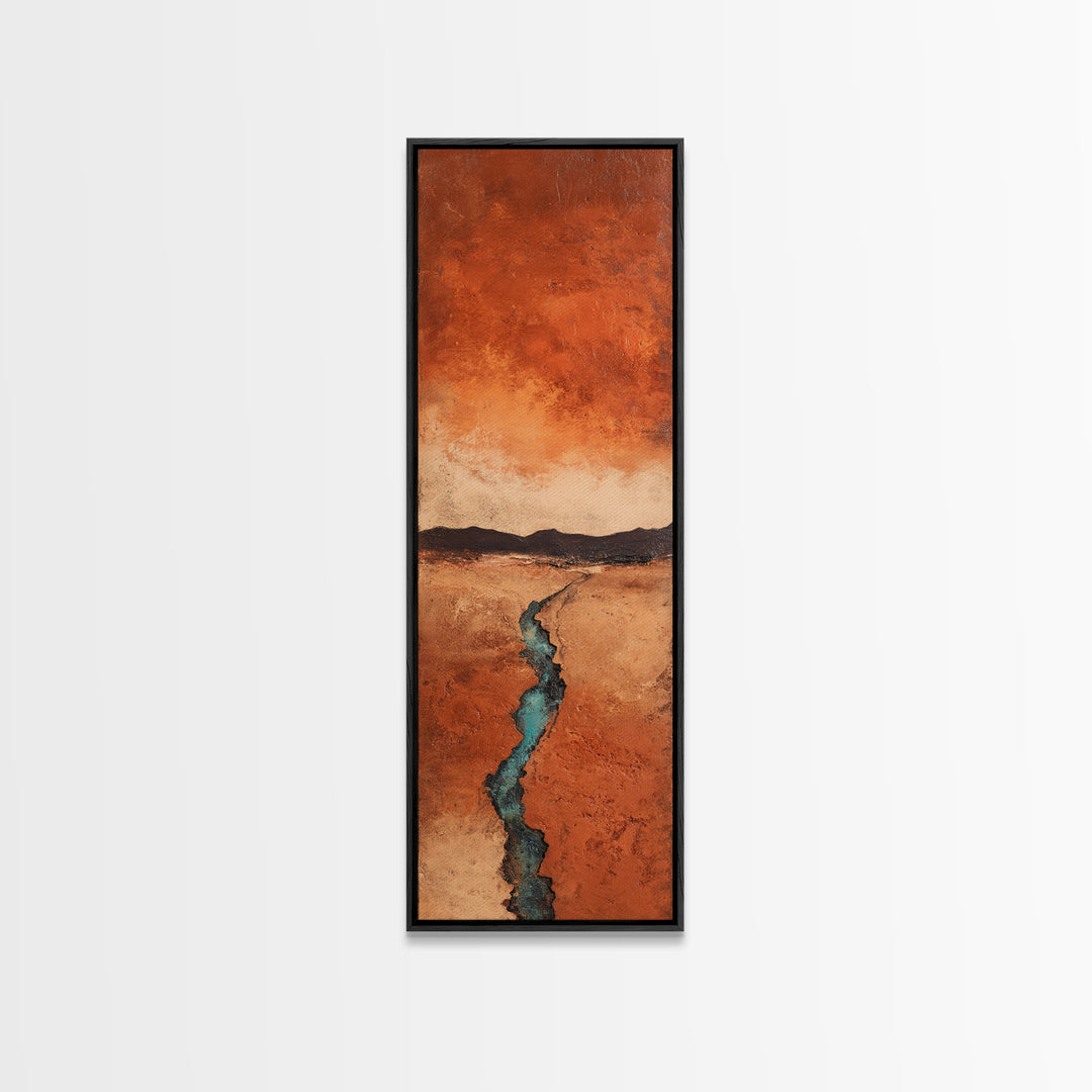 Abstract Canyon Landscape Framed Canvas Print, Above Sofa Art, Wall Art Print, Living Room Decor, Fine Art, Statement, ASA-1x3-91