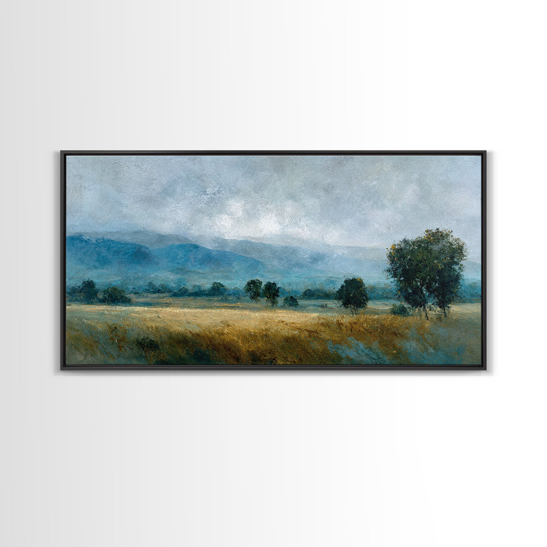 Gallery Style Landscape with Expansive Negative Space Canvas Print, Above Sofa Art, Fine Art Print, Living Room Decor, ASA-2x1-20