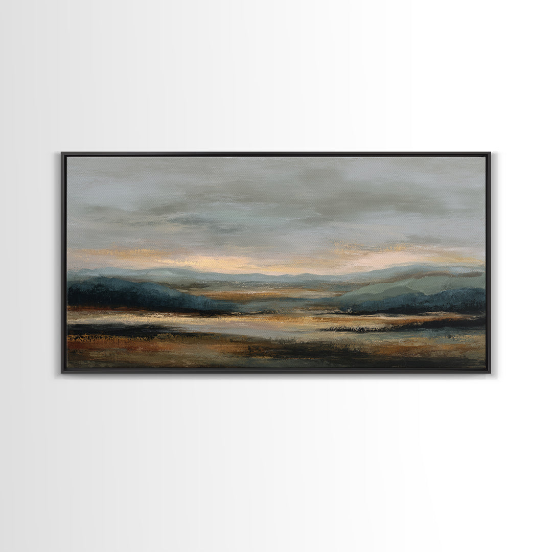 Oversized Abstract Landscape Canvas Print, Above Sofa Art, Luxury Decor, Living Room Decor, Statement, Canvas Wall Art, ASA-2x1-21