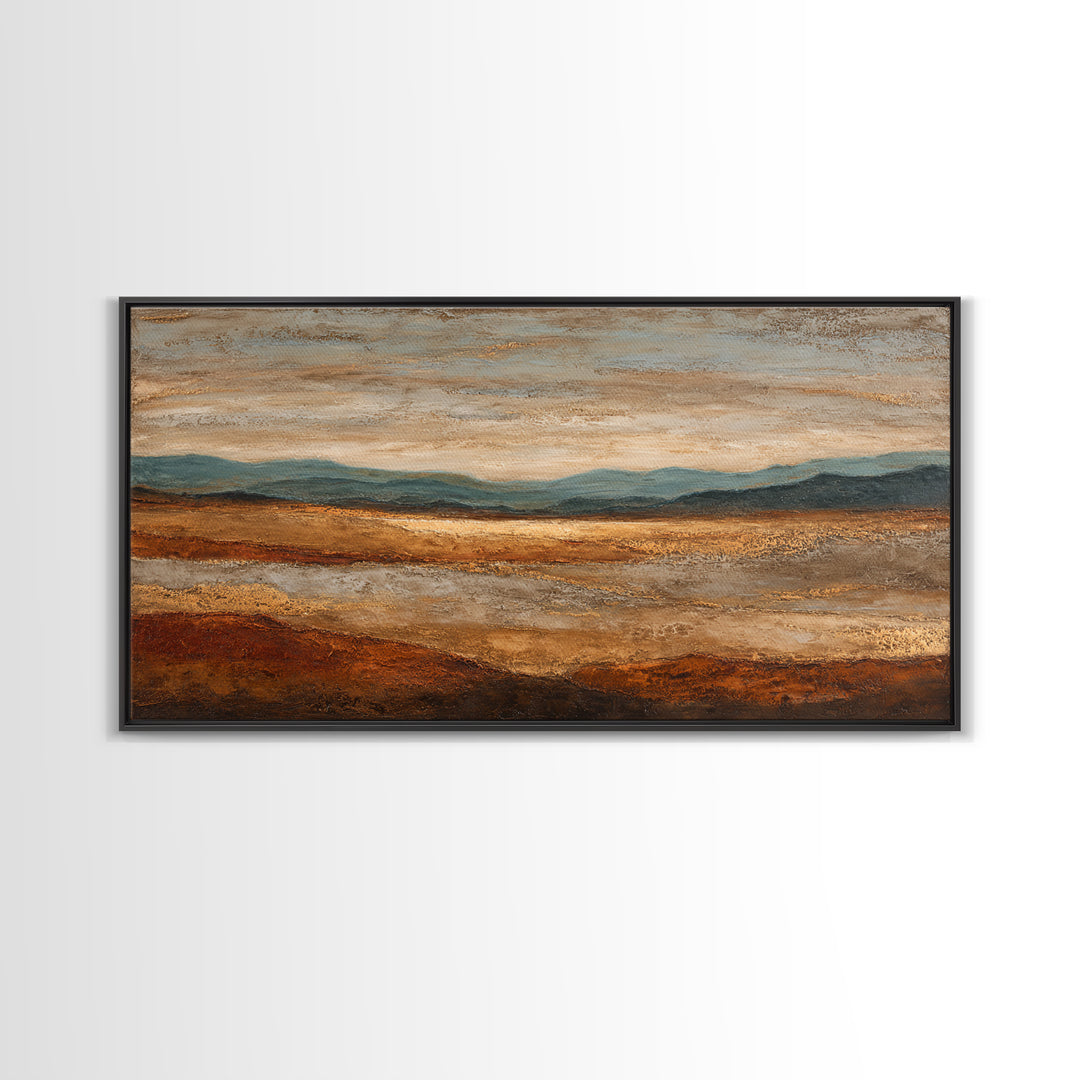 Abstract Canyon Landscape Framed Canvas Print, Above Sofa Art, Wall Decor, Living Room Decor, Fine Art, Statement, ASA-2x1-27