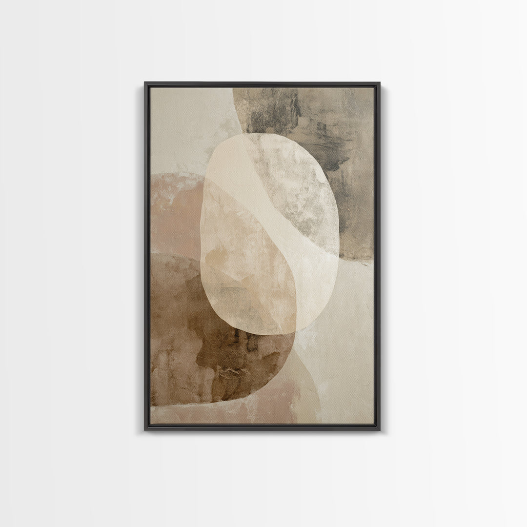 Large Modern Organic Shapes Canvas Print, Above Sofa Art, Neutral Decor, Living Room Decor, Abstract Art, Statement, Wall Art, ASA-2x3-10