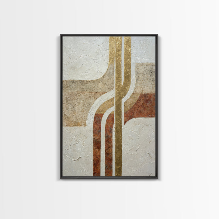 Textured Plaster Abstract Framed Canvas Print, Above Sofa Art, Set of 3 Prints, Living Room Decor, Abstract Art, Statement, ASA-2x3-19