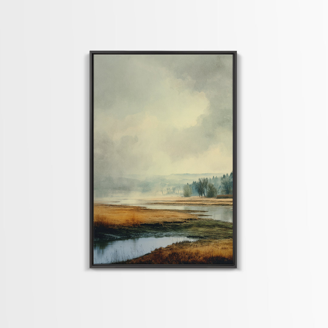 Gallery Style Landscape with Expansive Negative Space Canvas Print, Above Sofa Art, Canvas Print, Living Room Decor, Statement, ASA-2x3-32
