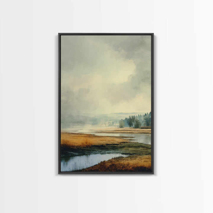 Gallery Style Landscape with Expansive Negative Space Canvas Print, Above Sofa Art, Canvas Print, Living Room Decor, Statement, ASA-2x3-32