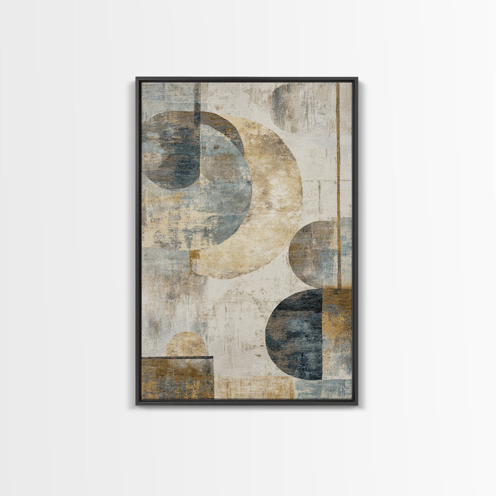 Large Modern Organic Shapes Framed Canvas Print, Above Sofa Art, Luxury Decor, Living Room Decor, Abstract Art, Statement, ASA-2x3-34