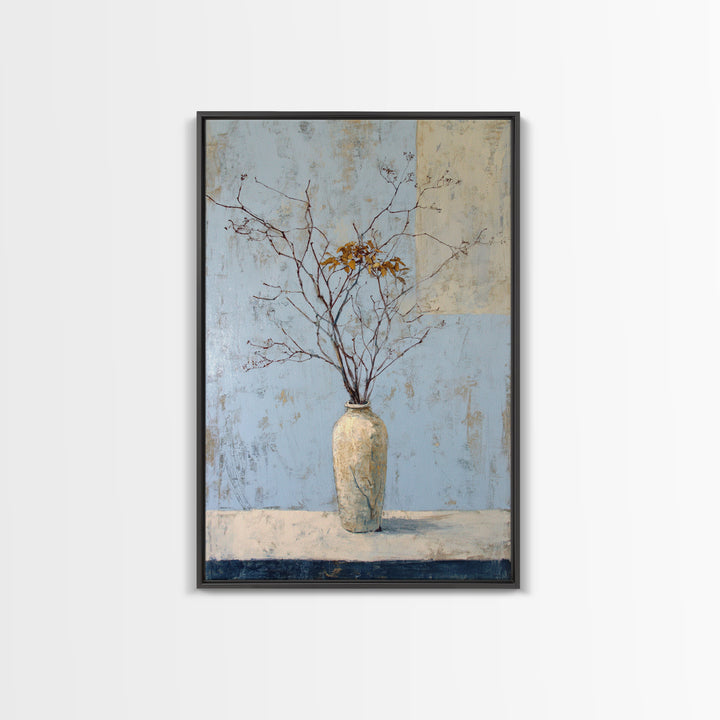 Large Neutral Still Life Framed Canvas Print, Above Sofa Art, Statement Artwork, Living Room Decor, Fine Art, Statement, ASA-2x3-46