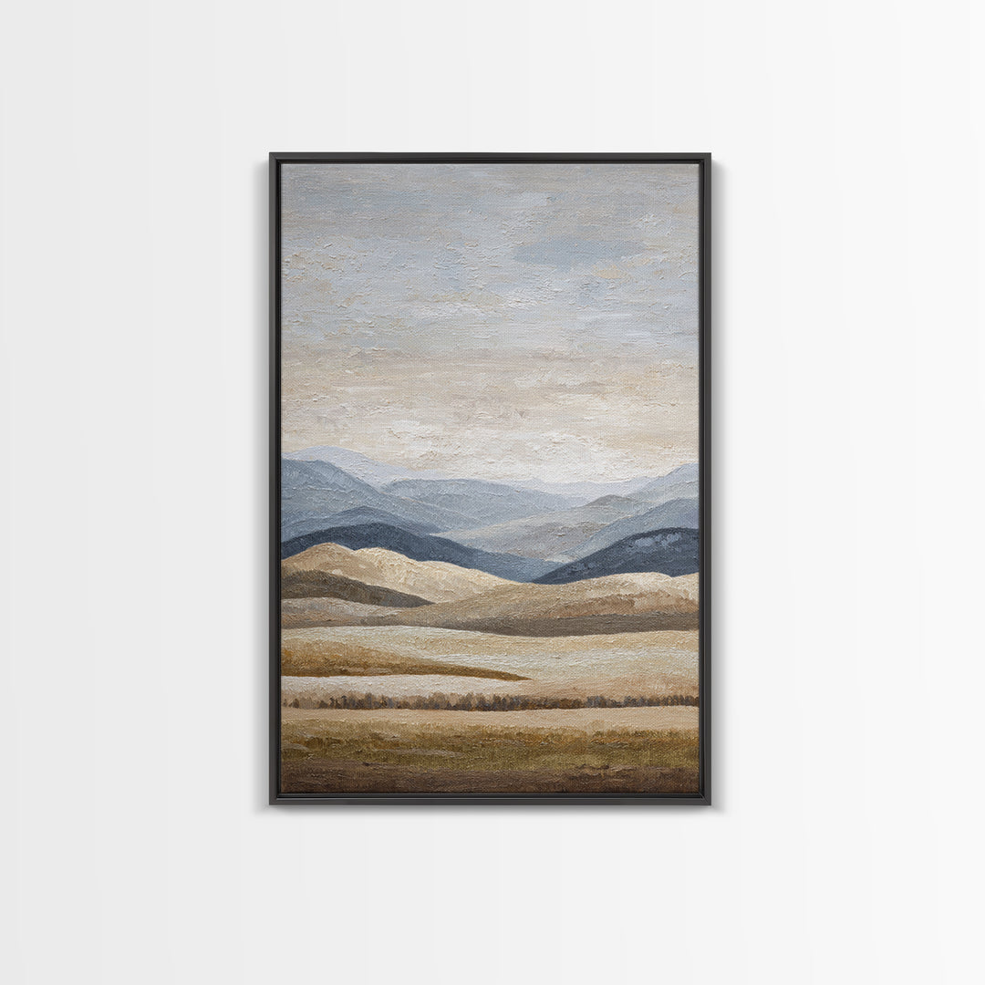 Sunlit Rolling Hills Canvas Print, Above Sofa Art, Minimalist Decor, Living Room Decor, Fine Art, Statement, Frame Tv Art, ASA-2x3-49