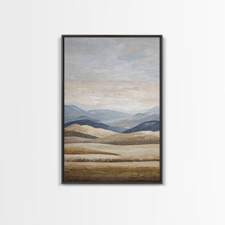 Sunlit Rolling Hills Canvas Print, Above Sofa Art, Minimalist Decor, Living Room Decor, Fine Art, Statement, Frame Tv Art, ASA-2x3-49