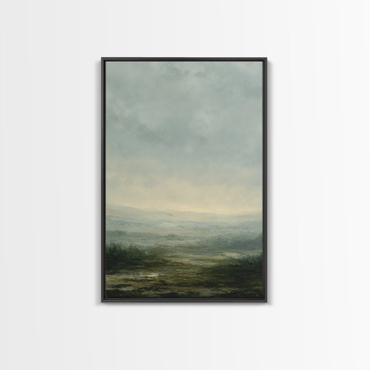 Gallery Style Landscape with Expansive Negative Space Canvas Print, Above Sofa Art, Coastal Wall Art, Living Room Decor, ASA-2x3-56