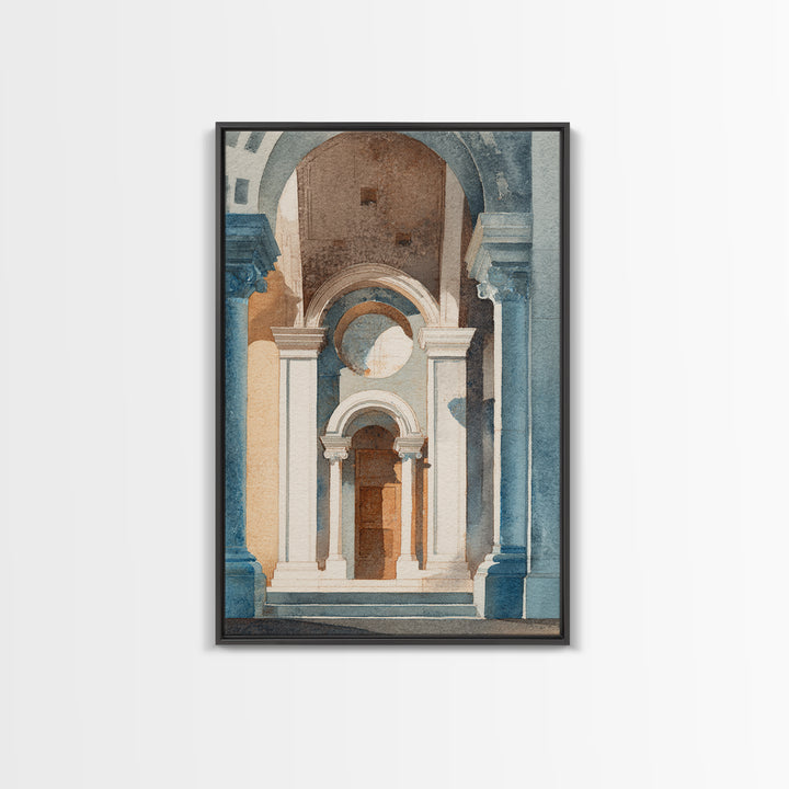 Architectural Arch Study Canvas Print, Above Sofa Art, Printable Wall Art, Living Room Decor, Statement, Wall Art Print, ASA-2x3-65