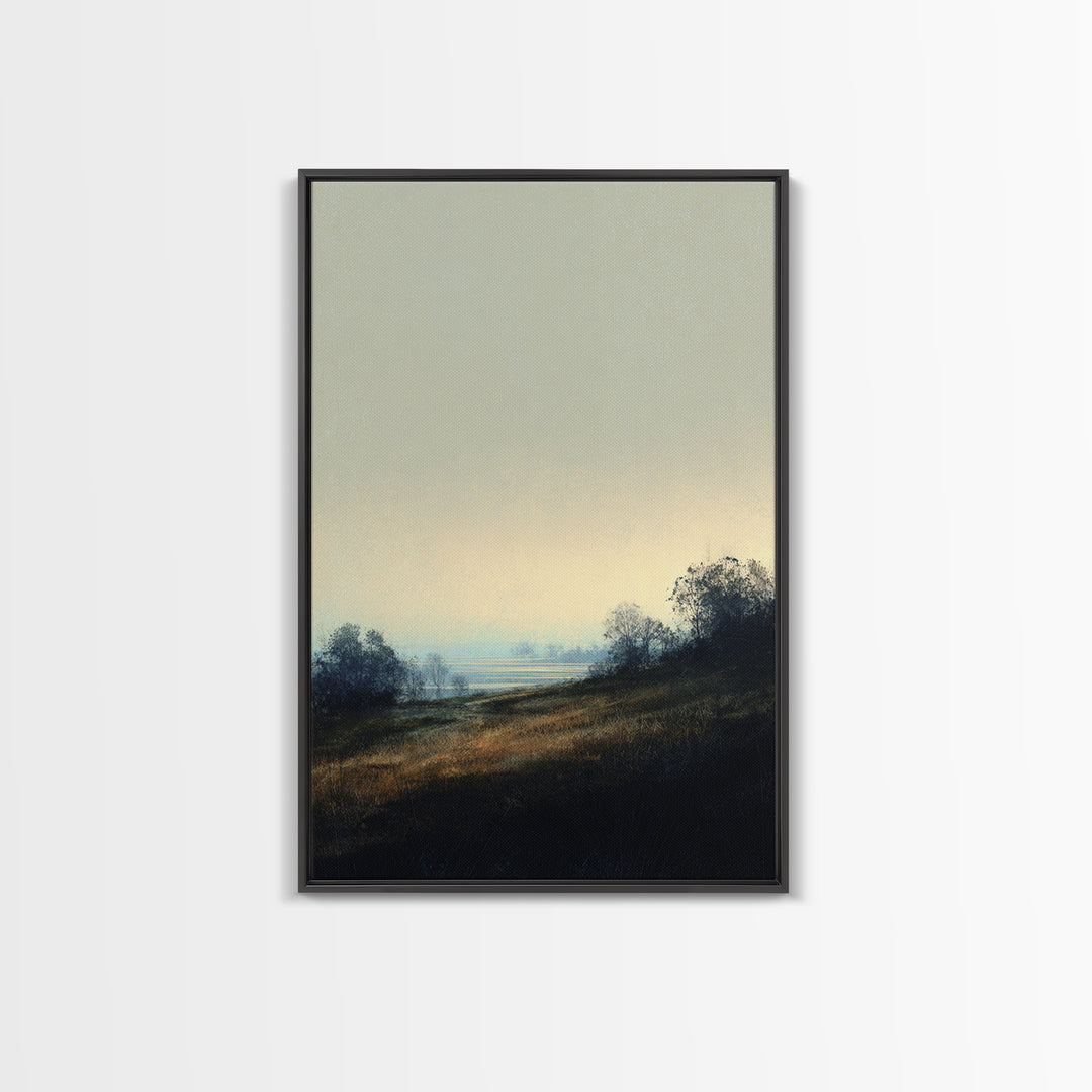 Gallery Style Landscape with Expansive Negative Space Canvas Print, Above Sofa Art, Boho Wall Art, Living Room Decor, Statement, ASA-2x3-8