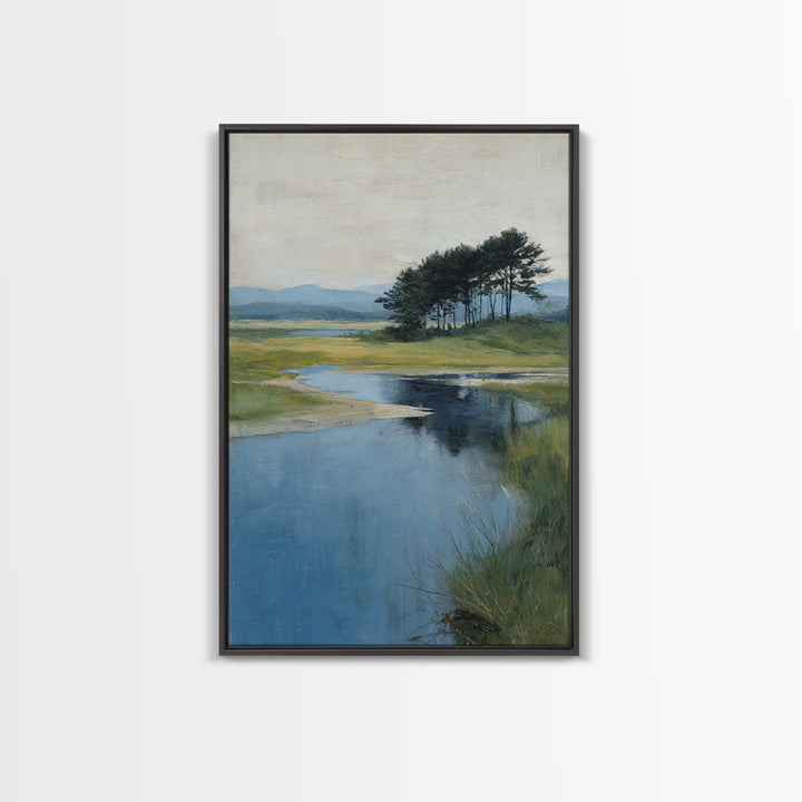Gallery Style Landscape with Expansive Negative Space Canvas Print, Above Sofa Art, Fine Art Print, Living Room Decor, ASA-2x3-80
