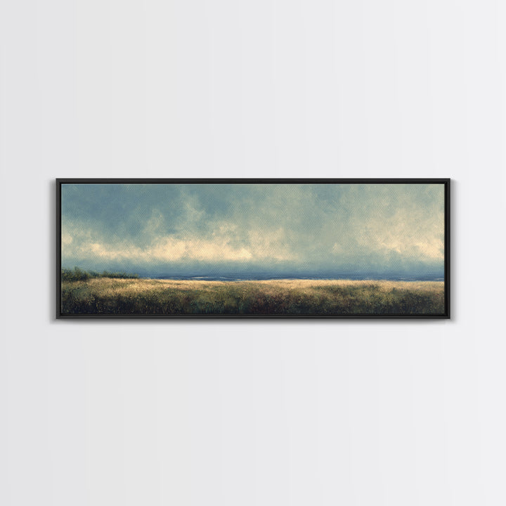 Gallery Style Landscape with Expansive Negative Space Canvas Print, Above Sofa Art, Living Room Wall Art, Living Room Decor, ASA-3x1-16