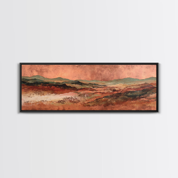 Abstract Canyon Landscape Framed Canvas Print, Above Sofa Art, Neutral Decor, Living Room Decor, Fine Art, Statement, ASA-3x1-23