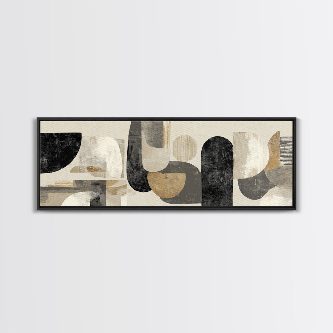 Large Modern Organic Shapes Canvas Print, Above Sofa Art, Abstract Wall Art, Living Room Decor, Abstract Art, Statement, ASA-3x1-42