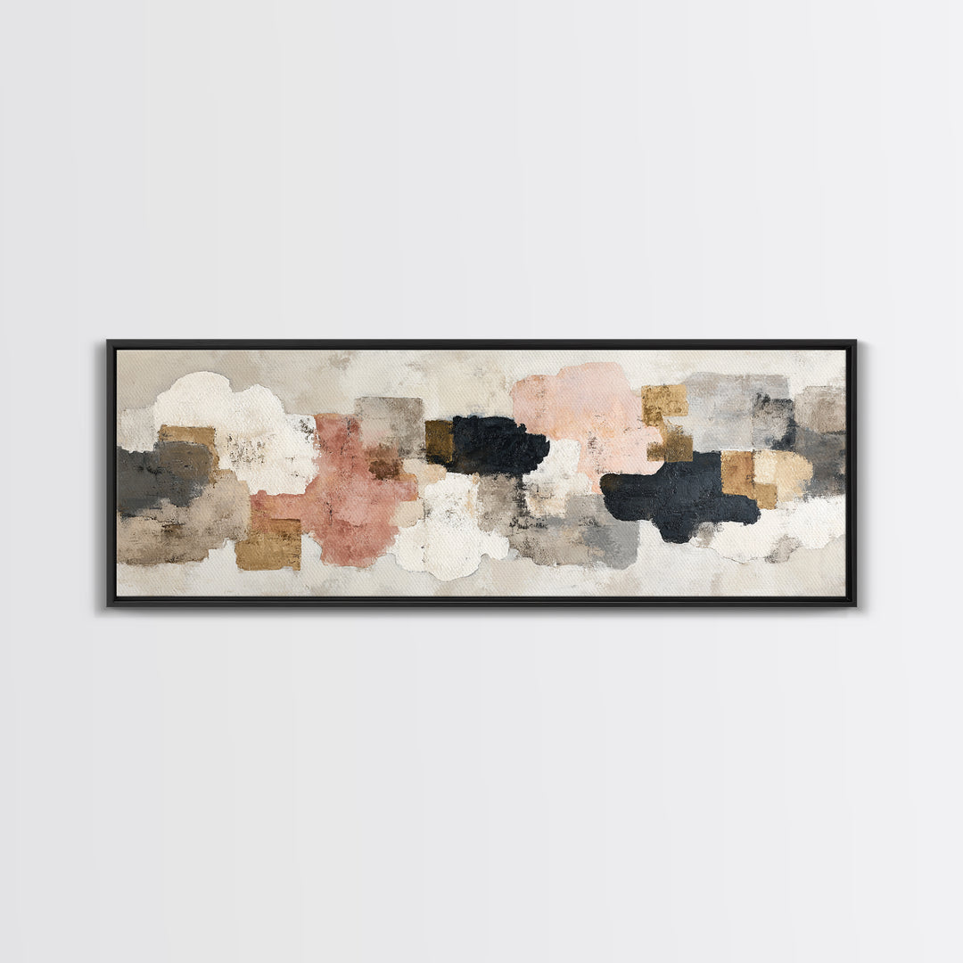 Large Modern Organic Shapes Canvas Print, Above Sofa Art, Abstract Wall Art, Living Room Decor, Abstract Art, Statement, ASA-3x1-66