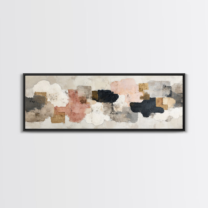 Large Modern Organic Shapes Canvas Print, Above Sofa Art, Abstract Wall Art, Living Room Decor, Abstract Art, Statement, ASA-3x1-66