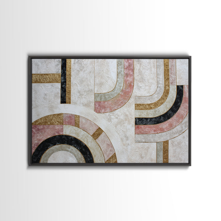 Textured Plaster Abstract Framed Canvas Print, Above Sofa Art, Minimalist Decor, Living Room Decor, Abstract Art, Statement, ASA-3x2-15